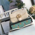 Gucci Marmont Matelassé Mini Bag  White  For Women 8.5in/22cm GG 446744 DTDIT 9022