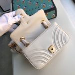 Gucci Marmont Matelassé Mini Bag  White  For Women 8.5in/22cm GG 446744 DTDIT 9022
