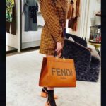 Fendi Sunshine Large Tote Bag Brown For Women, Women's Handbags, Shoulder And Crossbody Bags 15.7in/40cm FF 8BH372ABVLF0PWZ