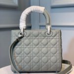 Christian Dior Medium Ultramatte Lady Dior Bag Grey For Women 9.5in/24cm CD M0565ILOI_M41G