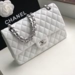 Chanel Classic HandBag White For Women 9.9in/25.5cm A01112