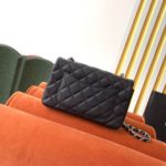 Chanel Small Classic Handbag Silver Toned Hardware Black For Women, Women's Bags, Shoulder and Crossbody Bags 7.8in/20cm A01113