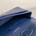 Chanel Classic Handbag Navy Blue For Women, Women's Bags, Shoulder And Crossbody Bags 10.2in/26cm A01112