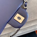 Chanel Classic Handbag Navy Blue For Women, Women's Bags, Shoulder And Crossbody Bags 10.2in/26cm A01112
