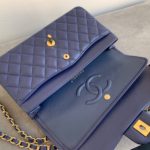Chanel Classic HandBag Navy Blue For Women 9.9in/25.5cm A01112
