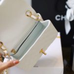 Chanel Classic Mini Flap Bag Golden Hardware White For Women 6.6in/17cm A35200