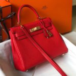 Hermes Kelly 28 Rouge Casaque Togo Bag For Women, Women's Handbags, Shoulder Bags 11in/28cm