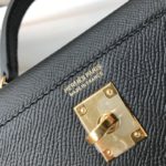 Hermes Mini Kelly 19 Sellier Epsom Black Bag For Women, Women's Handbags, Shoulder Bags 7.5in/19cm