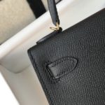 Hermes Mini Kelly 19 Sellier Epsom Black Bag For Women, Women's Handbags, Shoulder Bags 7.5in/19cm