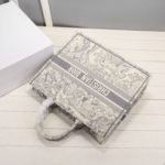Christian Dior Medium Dior Book Tote Bag By Maria Grazia Chiuri Grey For Women 14in/36cm CD M1296ZTDT_M932