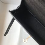 Hermes Mini Kelly 19 Sellier Epsom Black Bag For Women, Women's Handbags, Shoulder Bags 7.5in/19cm