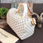 Louis Vuitton Speedy 35 Damier Azur Canvas For Women, Women’s Handbags 13.8in/35cm LV N41369
