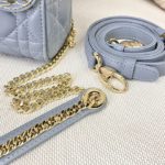 Christian Dior Mini Lady Dior Bag Blue For Women 6.5in/17cm CD M0505SLOI