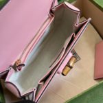 Gucci Bamboo 1947 Small Top Handle Bag  Pink  For Women 8.3in/21cm GG 675797 10ODT 5467