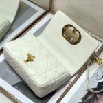 Christian Dior Small Dior Caro Bag, White, For Women Women’s Handbags, Shoulder Bags, Crossbody Bags, 20cm CD M9241UWHC_M35U