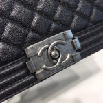 Chanel Boy Handbag Silver Hardware Black For Women, Women's Handbags, Shoulder And Crossbody Bags 9.8in/25cm A67086