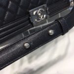 Chanel Boy Handbag Silver Hardware Black For Women, Women's Handbags, Shoulder And Crossbody Bags 9.8in/25cm A67086