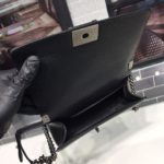 Chanel Boy Handbag Silver Hardware Black For Women, Women's Handbags, Shoulder And Crossbody Bags 9.8in/25cm A67086