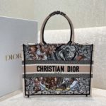 Christian Dior Medium Dior Book Tote Multicolor La Force Embroidery, Multicolor, For Women Women’s Handbags, Shoulder Bags 36cm CD