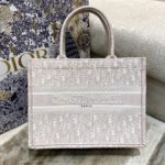 Christian Dior Medium Dior Book Tote Rose Des Vents Dior Oblique Embroidery, Light Pink, For Women Women’s Handbags, 36cm CD M1296ZRIW_M912