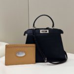 Fendi Peekaboo ISeeU Medium Black For Women, Women's Handbags, Shoulder Bags 13.1in/33.5cm FF