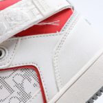 Dior High Top White Dior Oblique and Red Border Sneaker For Men, Men's Shoes
