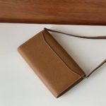 Hermes Constance Togo Long Wallet  21cm/8.3in Gold Toned Hardware For Women Brown
