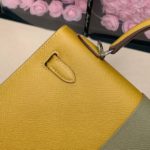 Hermes Kelly 28 Sellier Epsom Bag Grey/Yellow For Women, Women’s Handbags, Shoulder Bags 11in/28cm