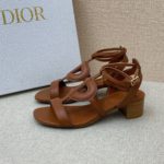 Christian Dior D Club Sandal 1.7 Inches Brown For Women CD