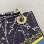 Christian Dior Medium Lady D-Lite Bag Dior Constellation Embroidery, Blue, For Women Women's Handbags, Crossbody Bags, 24cm CD M0565ORHP_M928