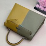 Hermes Kelly 28 Sellier Epsom Bag Grey/Yellow For Women, Women’s Handbags, Shoulder Bags 11in/28cm