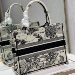 Christian Dior Medium Dior Book Tote Bag, Black/White, For Women Women’s Handbags, Shoulder Bags, 36cm CD M1296ZRHZ_M941