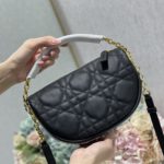Christian Dior Small Dior Vibe Hobo Bag Black Cannage, Black, For Women Women's Handbags, Crossbody Bags, 20cm CD M7200ONOA_M911
