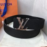 Louis Vuitton Initiales LV Belt Damier Black With Silver Buckle LV Women Belt