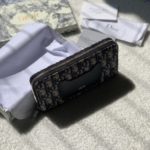 Christian Dior Oblique Brown Clutch Women's Wallet 20cm/7.8in CD