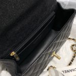 Chanel Mini Flap Bag With Top Handle Black For Women 7.8in/20cm
