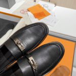 Hermes Destin Loafer Black For Women, Women's Shoes H212114Z 02390