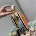 Christian Dior Small Dior Vibe Hobo Bag Fluorescent Orange Macrocannage, Orange, For Women Women's Handbags, Crossbody Bags, 20cm CD M7200ODDO_M057
