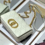 Christian Dior Small Dior Caro Bag, White, For Women Women’s Handbags, Shoulder Bags, Crossbody Bags, 20cm CD M9241UWHC_M35U