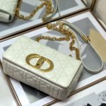 Christian Dior Small Dior Caro Bag, White, For Women Women’s Handbags, Shoulder Bags, Crossbody Bags, 20cm CD M9241UWHC_M35U