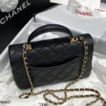 Chanel Mini Flap Bag With Top Handle Black For Women 7.8in/20cm