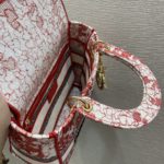 Christian Dior Medium Lady D-Lite Bag, Red, For Women Women's Handbags, Crossbody Bags, 24cm CD