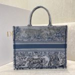 Christian Dior Large Dior Book Tote Blue and White Cornely Embroidery, Blue, For Women Women’s Handbags, Shoulder Bags, 42cm CD M1286ZRGO_M928