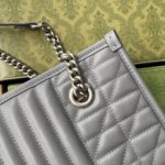 GG Marmont Small Tote Bag Dark Grey Matelassé For Women 10in/26.5cm 681483 UM8BN 1711
