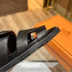 Hermes Chypre Sandal Black For Women, Women's Shoes H211114Z 02350