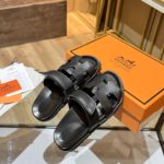 Hermes Chypre Sandal Black For Women, Women's Shoes H211114Z 02350