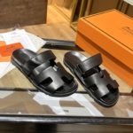 Hermes Chypre Sandal Black For Women, Women's Shoes H211114Z 02350