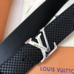 Louis Vuitton Initiales LV Belt Damier Black With Silver Buckle LV Women Belt