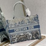 Christian Dior Medium Dior Book Tote Blue Toile de Jouy Reverse Embroidery, Blue, For Women Women’s Handbags, Shoulder Bags, 36cm CD M1296ZRGO_M928