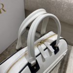 Christian Dior Medium Vibe Zip Bowling Bag, White, For Men/Women Bowling Bags, 34cm CD M6202OOBR_M879